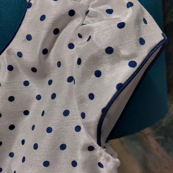 JONA MICHELLE DOT RUFFLE TIE BACK GIRLS FORMAL DRESS - Picture 8 of 8